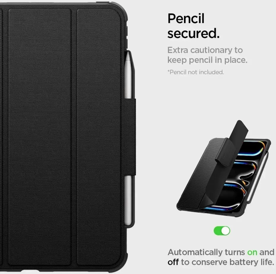 Spigen „Rugged Armor Pro“ dėklas, skirtas „iPad Pro 11“ 2024 m. – juodas