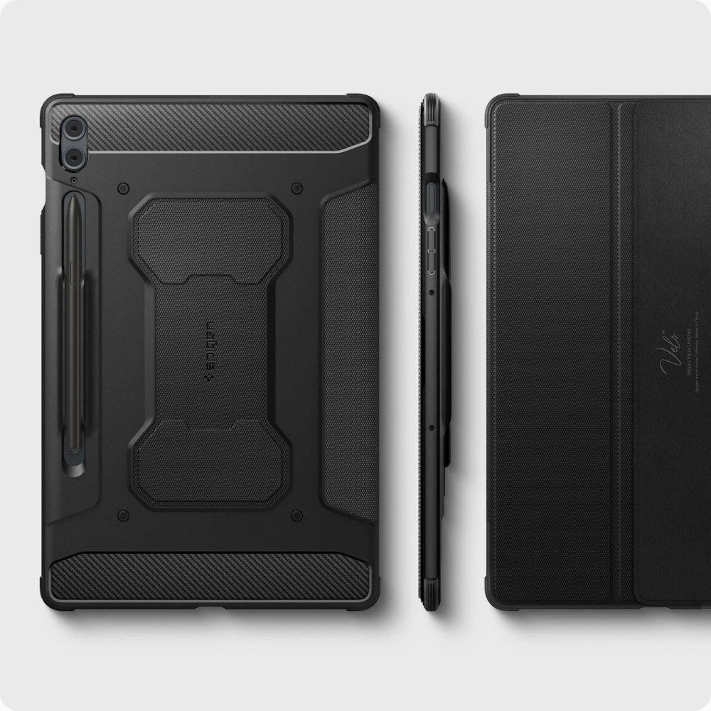 Spigen Rugged Armor Pro – Samsung Galaxy Tab S9 FE+ 12.4 Juodas