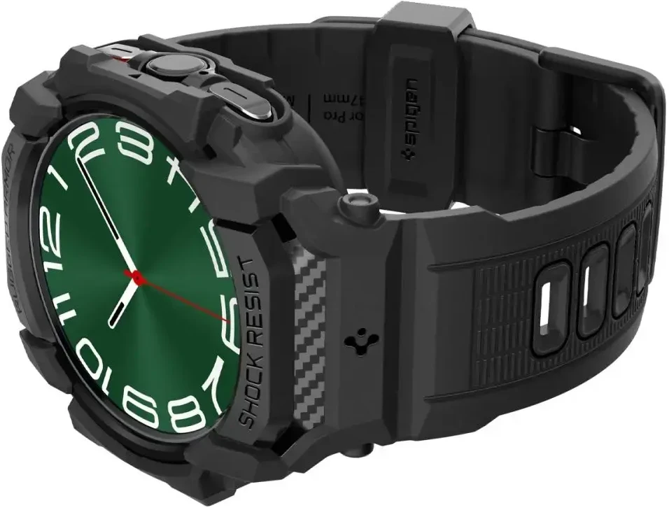 Spigen Rugged Armor Pro Case for Samsung Galaxy Watch Ultra (47mm) - Matte Juodas