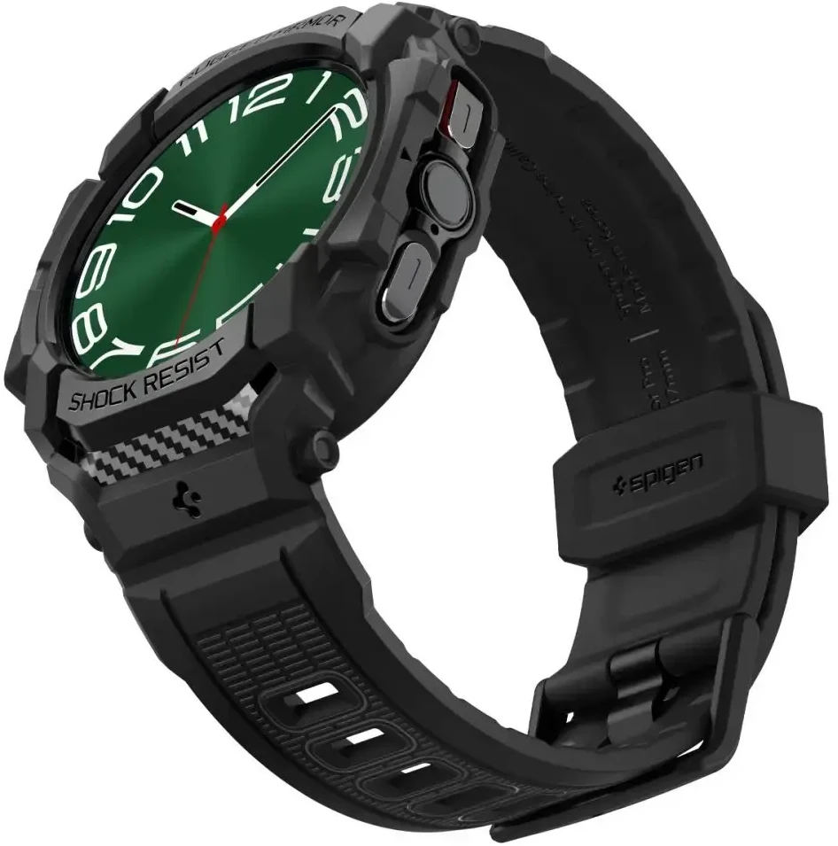 Spigen Rugged Armor Pro Case for Samsung Galaxy Watch Ultra (47mm) - Matte Juodas