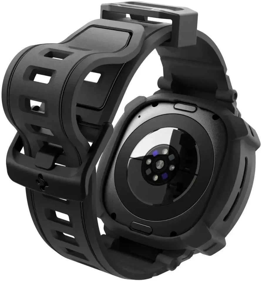 Spigen Rugged Armor Pro Case Strap for Samsung Galaxy Watch Ultra 2 2026 47mm - Matte Juodas