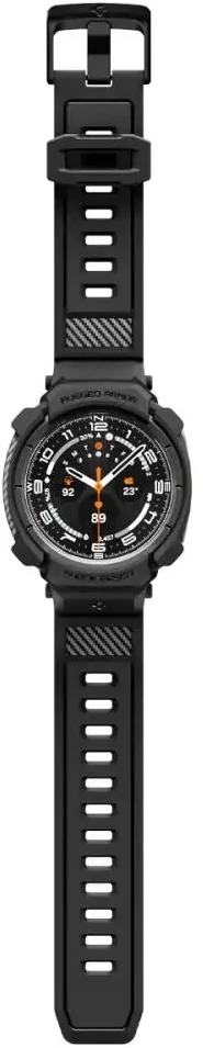 Spigen Rugged Armor Pro Case Strap for Samsung Galaxy Watch Ultra 2 2026 47mm - Matte Juodas