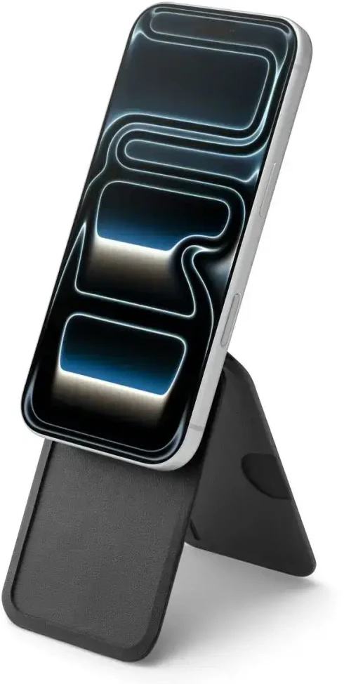 Spigen Plona sulankstoma MagSafe piniginė su trikojumi, skirta 3 kortelėms, juoda