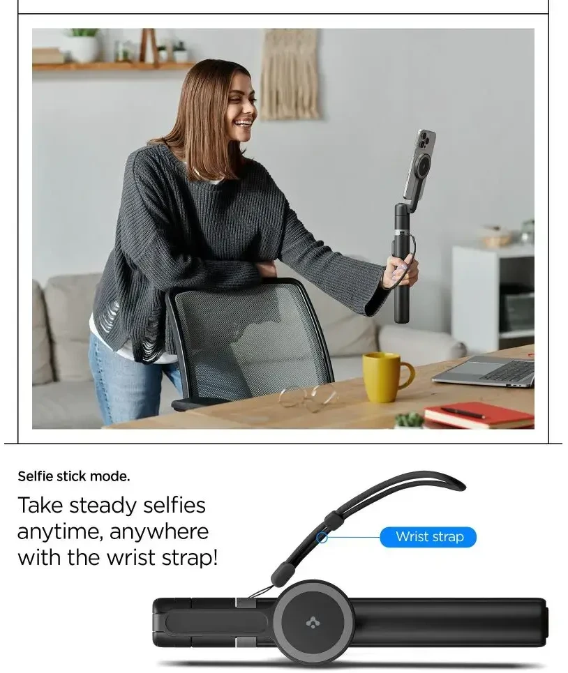 Spigen Selfie Stick MagSafe+ Tripod, juodas