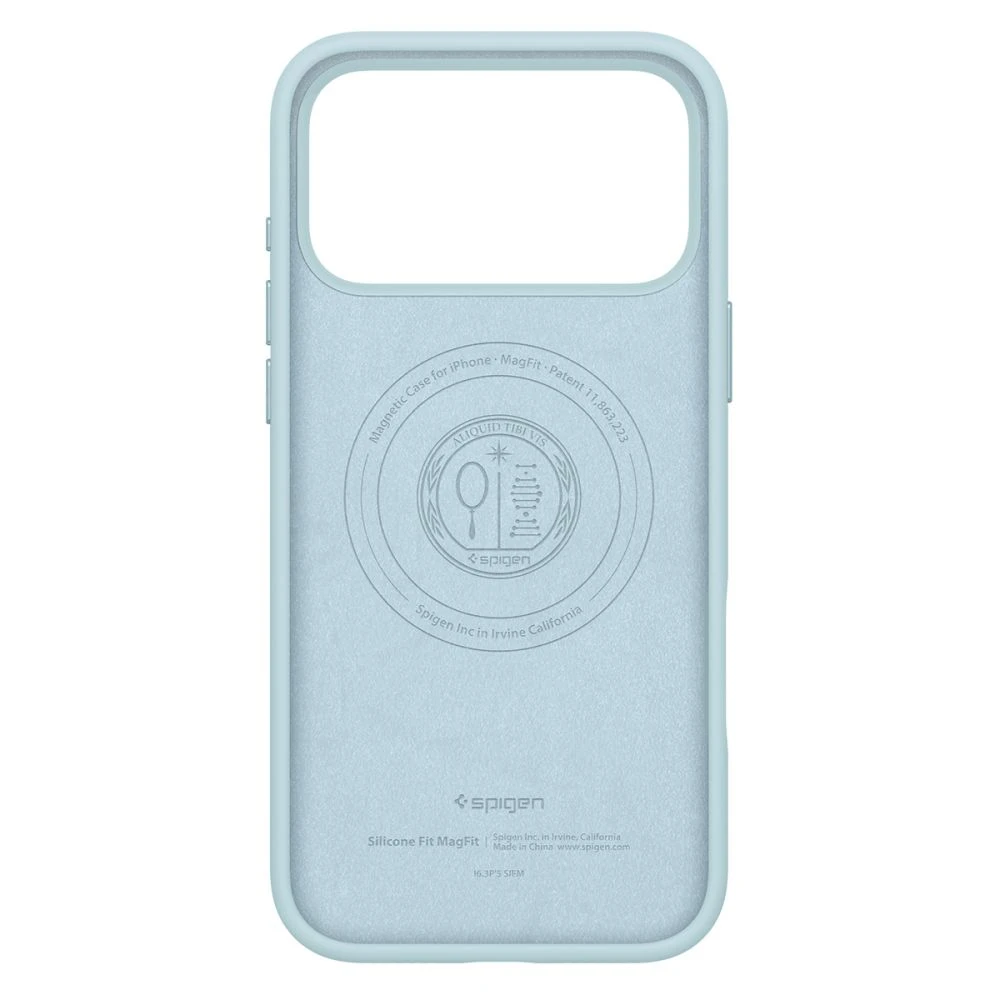 Dėklas Spigen Silicone Fit MagSafe, mute mėlynas - iPhone 17 Pro Max
