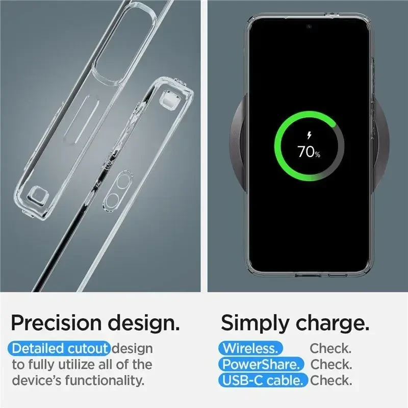 Spigen Skystųjų kristalų dėklas Samsung Galaxy S24 - skaidrus