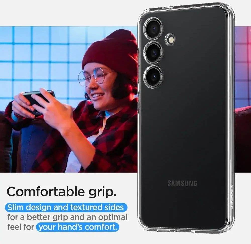 Spigen Skystųjų kristalų dėklas Samsung Galaxy S24 - skaidrus