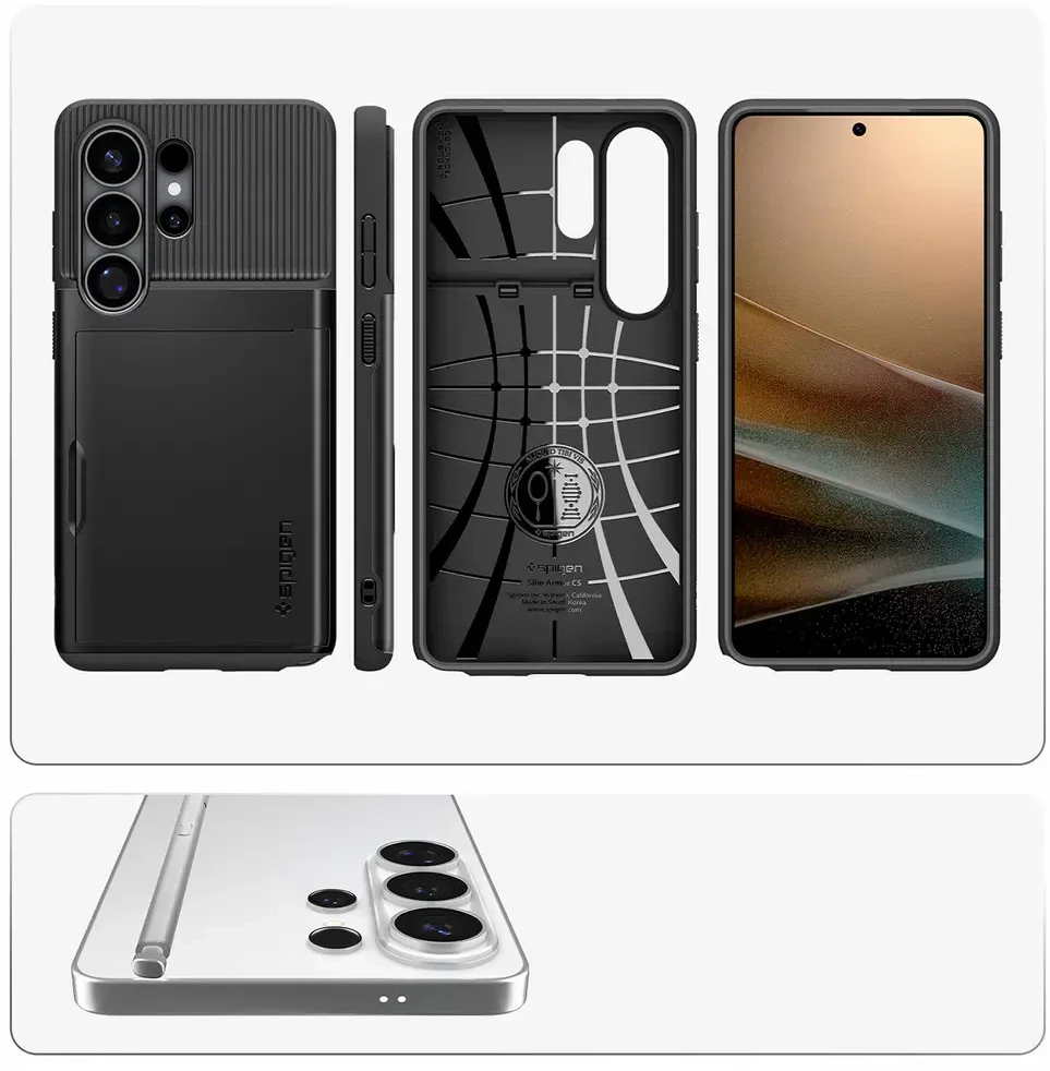Spigen Slim Armor CS dėklas Samsung Galaxy S26 Ultra juodos spalvos