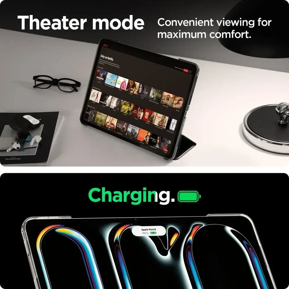 Spigen Smart Fold iPad Pro 13" 2024 dėklas – juodas