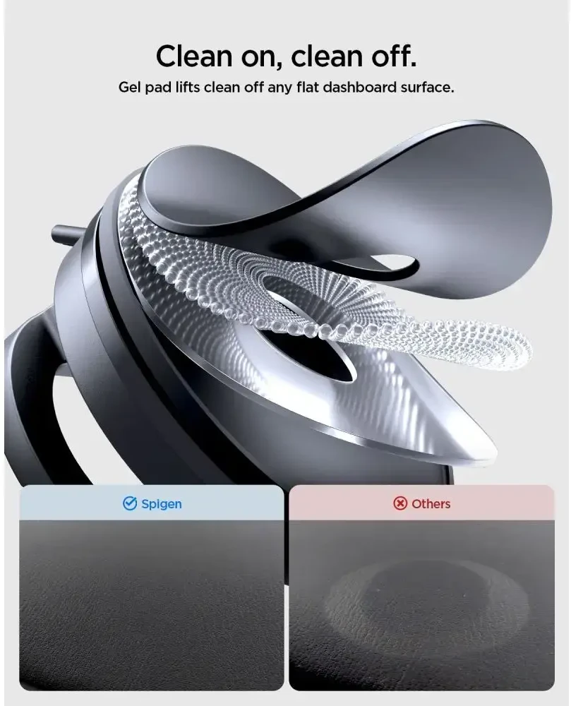 SPIGEN STK100 VACUUMLOCK magnetinis MagSafe prietaisų skydelio laikiklis automobiliui, juodas