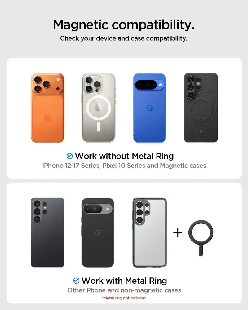 SPIGEN STK100 VACUUMLOCK magnetinis MagSafe prietaisų skydelio laikiklis automobiliui, juodas