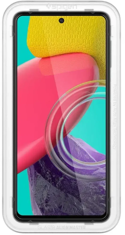 Spigen ALM Glass FC apsauginis tiklas skirtas Samsung Galaxy M53 5G - juodos spalvos