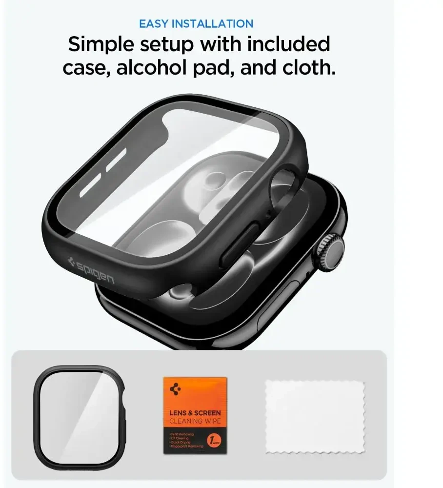 SPIGEN THIN FIT 360 WATCH 10 / 11 (46 MM) Juodas
