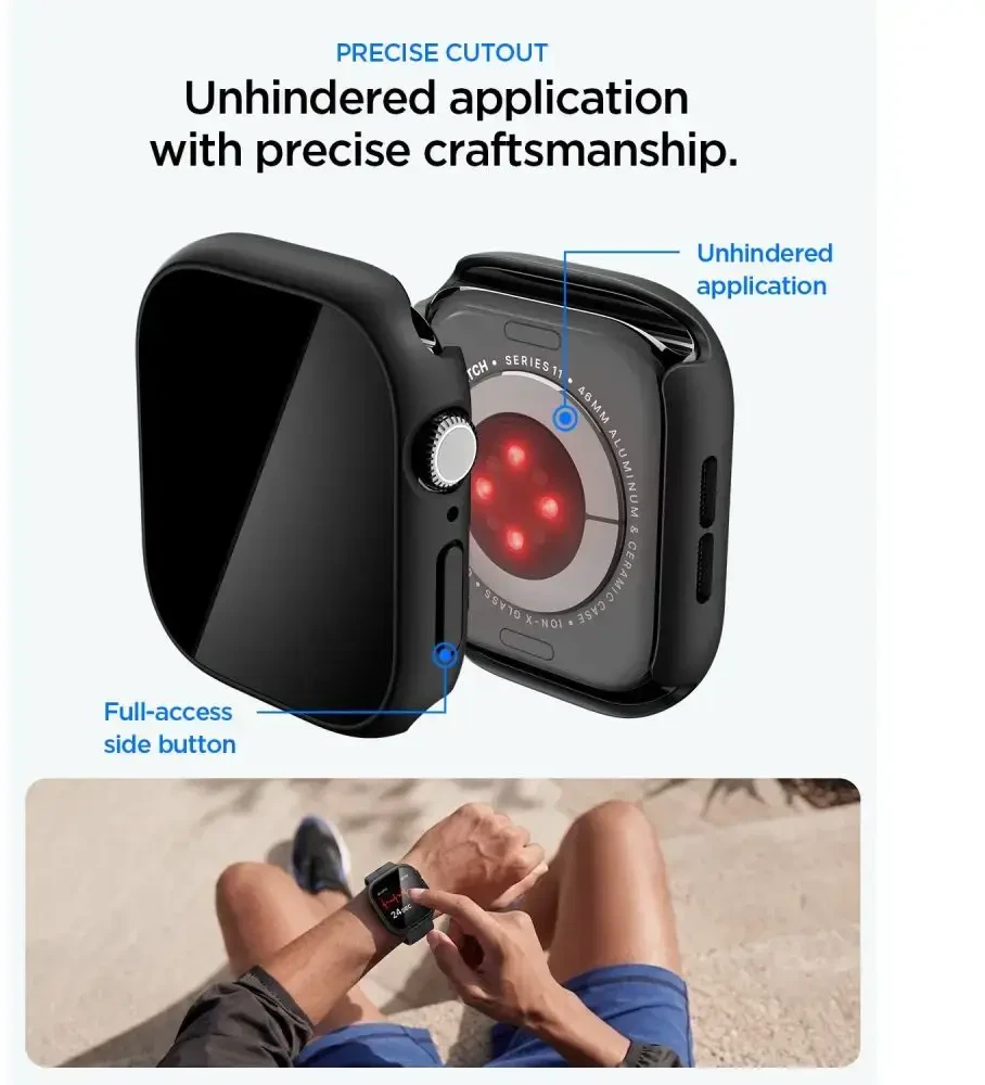SPIGEN THIN FIT 360 WATCH 10 / 11 (46 MM) Juodas