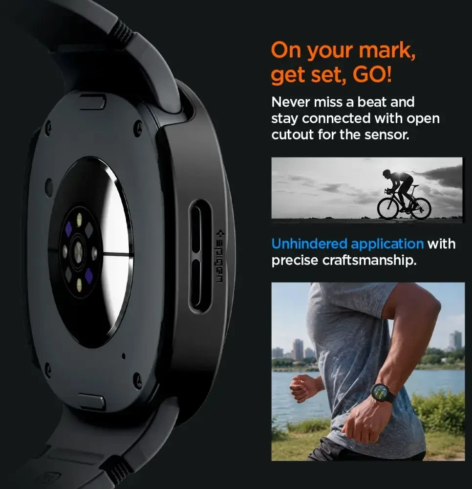 SPIGEN THIN FIT 360 SAMSUNG GALAXY WATCH 8 / 9 (44 MM) Juodas