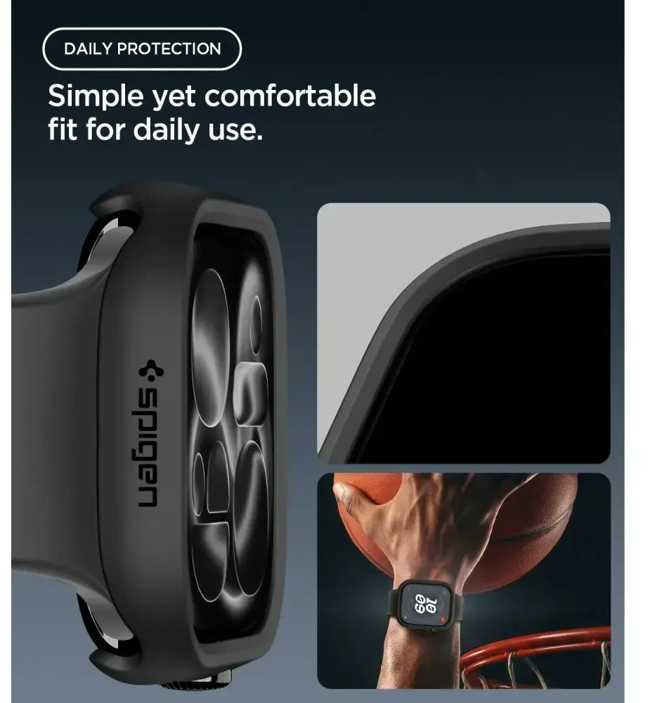 Spigen Thin Fit Case for Apple Watch 46mm - Juodas
