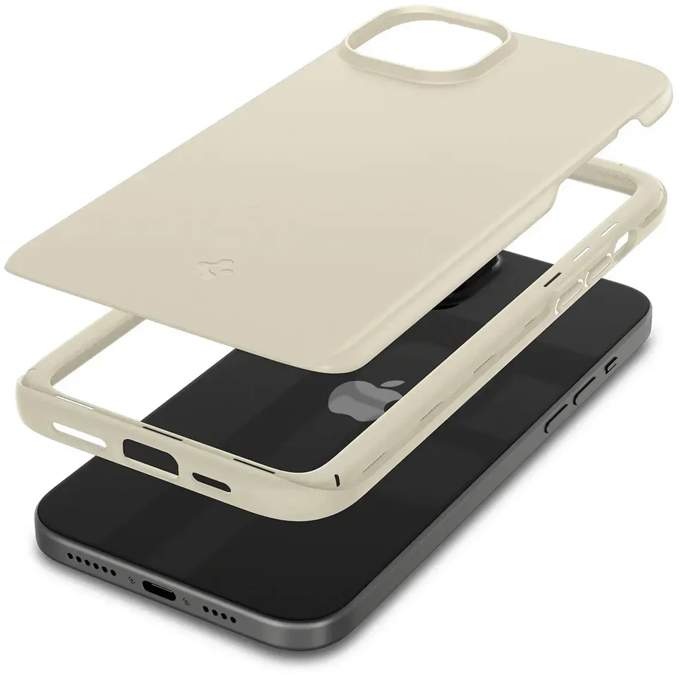 Spigen Thin Fit dėklas skirtas Apple iPhone 15 Plus,  spalva - Mute Beige