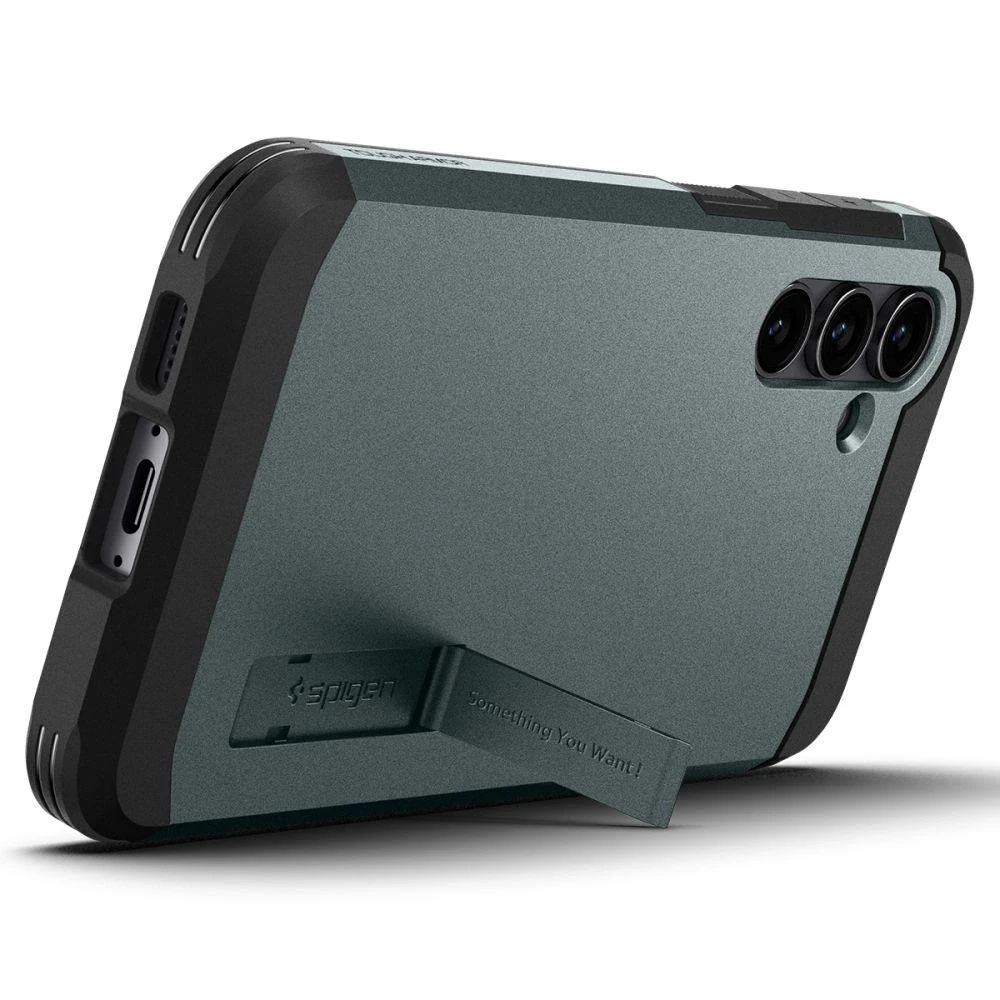 Spigen Tough Armor dėklas skirtas Samsung Galaxy S23 FE, spalva - Abyss Green