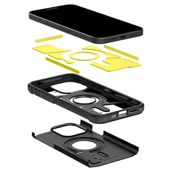 Spigen Tough Armor (MagFit) dėklas skirtas Apple iPhone 15 Pro Max, spalva - Juoda