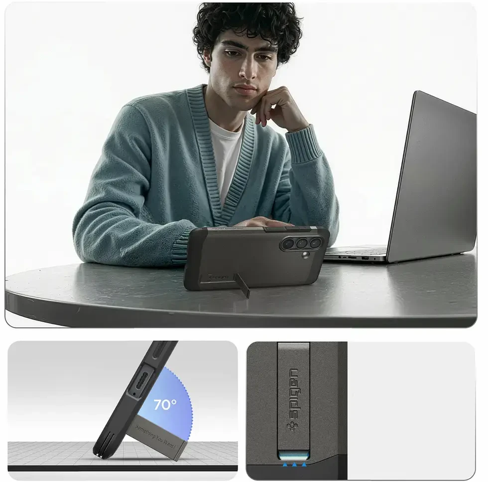 Spigen Tough Armor Mag MagSafe dėklas skirtas Samsung Galaxy S26 – pilkos spalvos