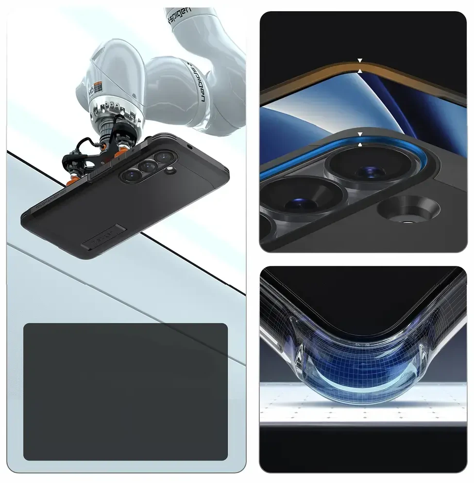 Spigen Tough Armor Mag MagSafe dėklas skirtas Samsung Galaxy S26 – juodos spalvos