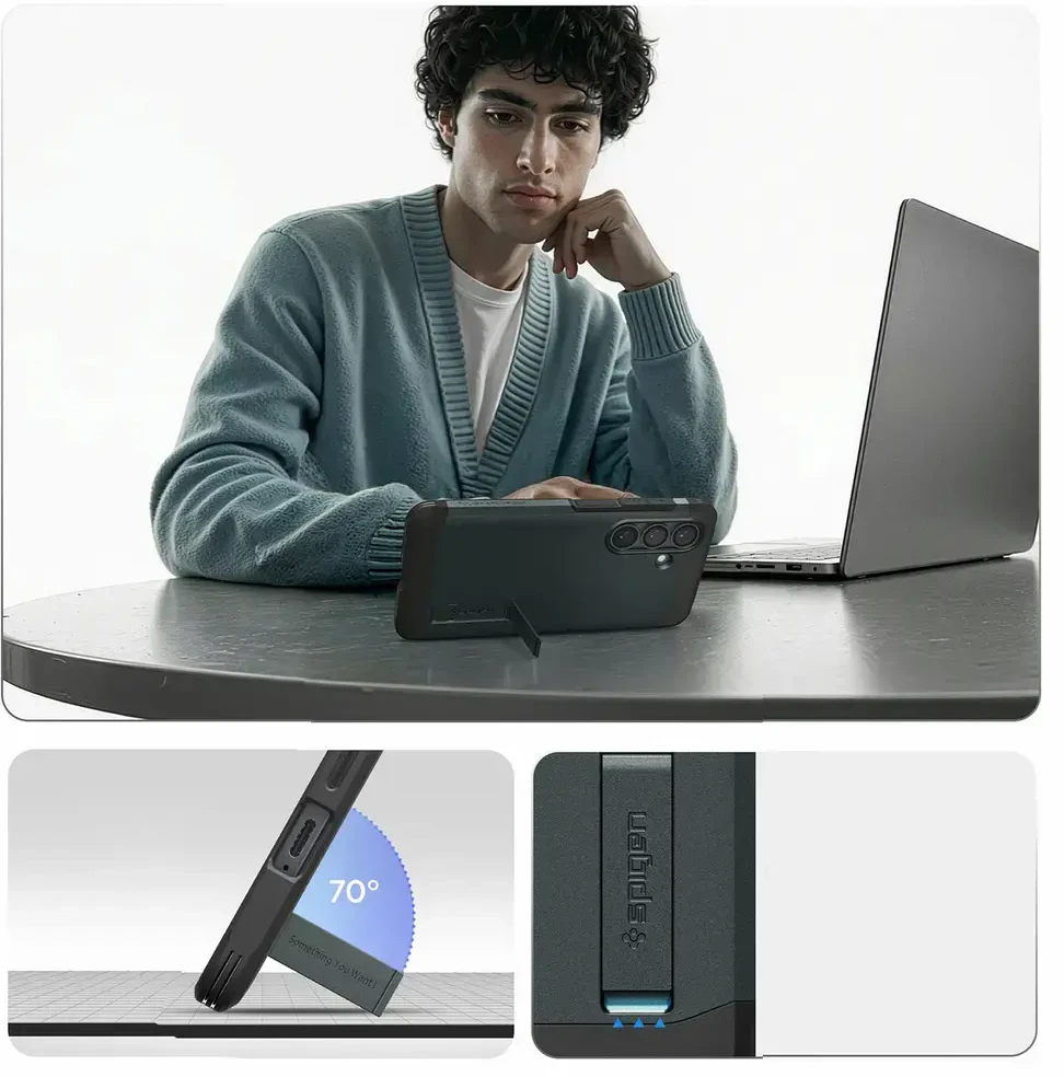 Spigen Tough Armor Mag MagSafe dėklas skirtas Samsung Galaxy S26 – žalios spalvos