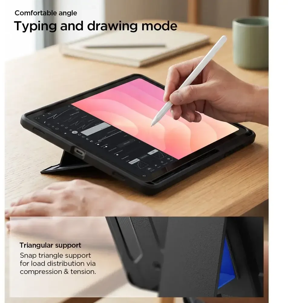 Spigen Tough Armor Pro Case for Samsung Galaxy Tab S12+ 12.6" - juodas