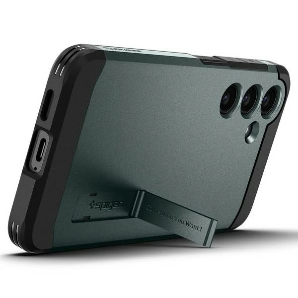 Spigen Tough Armor dėklas, skirtas Samsung Galaxy S24+ abyss žalios spalvos