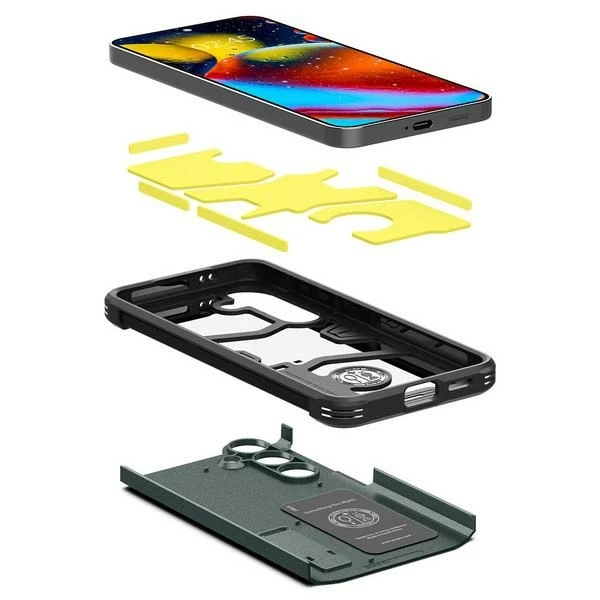 Spigen Tough Armor dėklas, skirtas Samsung Galaxy S24+ abyss žalios spalvos