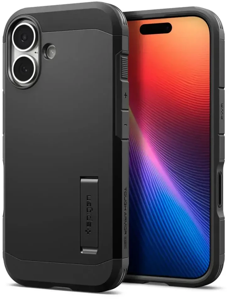 Spigen Tough Armor "T" MagSafe dėklas iPhone 17 - juodas
