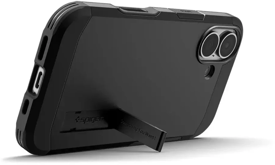 Spigen Tough Armor "T" MagSafe dėklas iPhone 17 - juodas