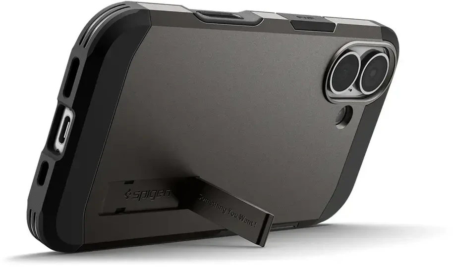 Spigen Tough Armor "T" MagSafe dėklas skirtas Apple iPhone 17 – pilkos spalvos