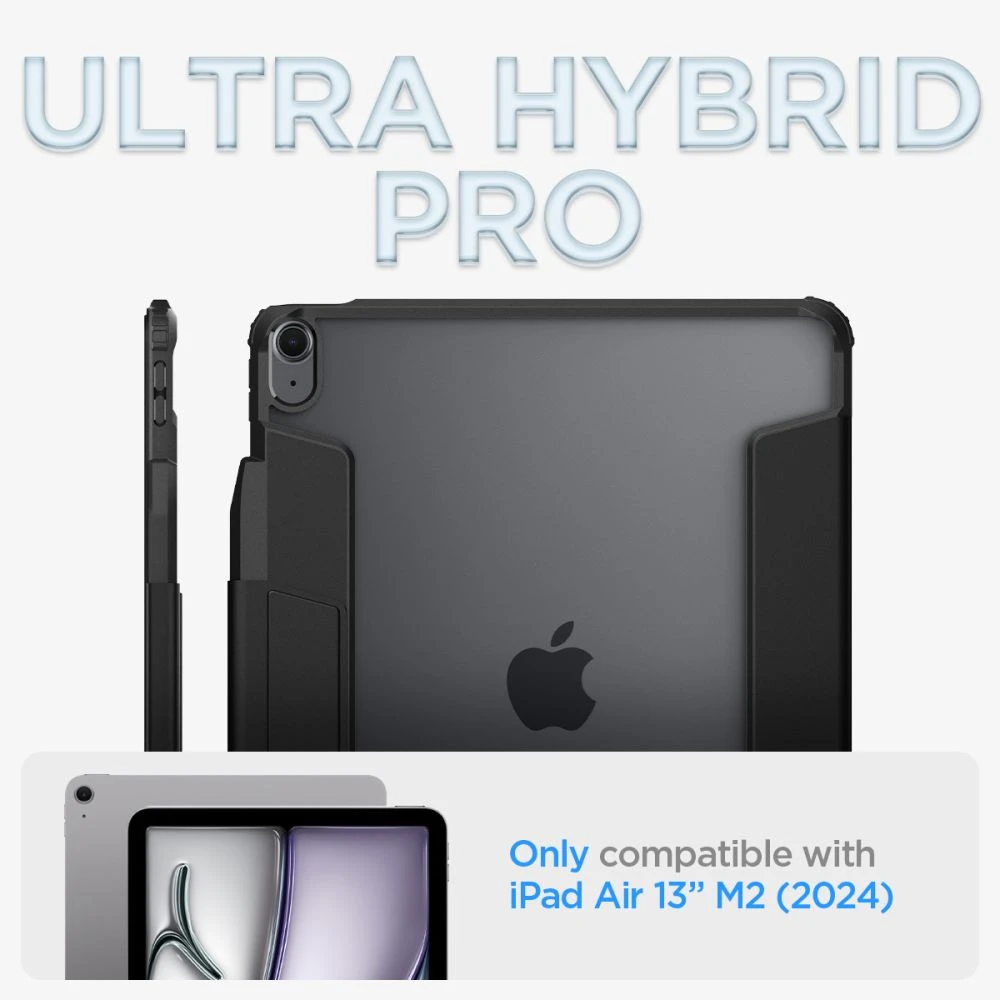 Spigen Ultra Hybrid Pro, juodos spalvos – Apple iPad Air 13″ 2024/2025/2026