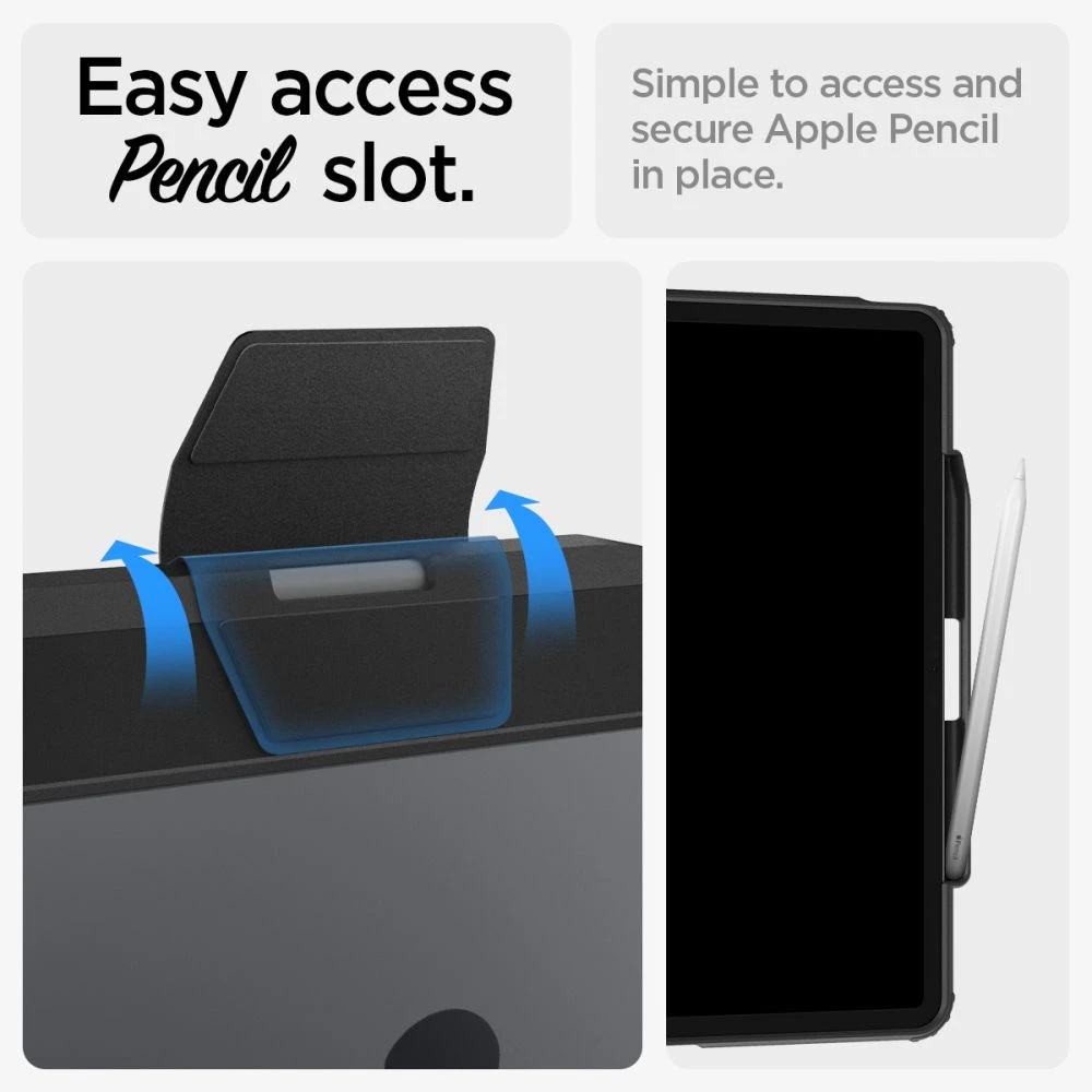 Spigen Ultra Hybrid Pro, juodos spalvos – Apple iPad Air 13″ 2024/2025/2026