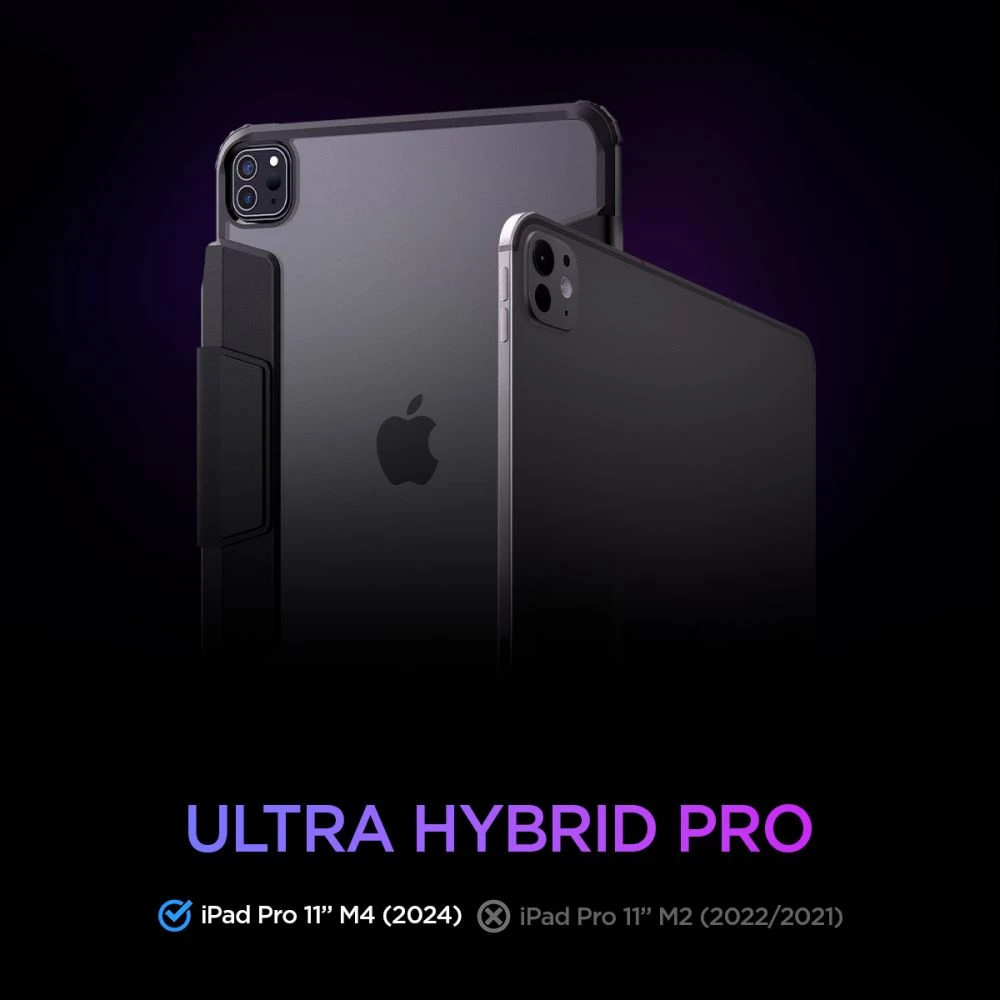 Spigen Ultra Hybrid Pro, juodos spalvos – Apple iPad Pro 11″ 2024