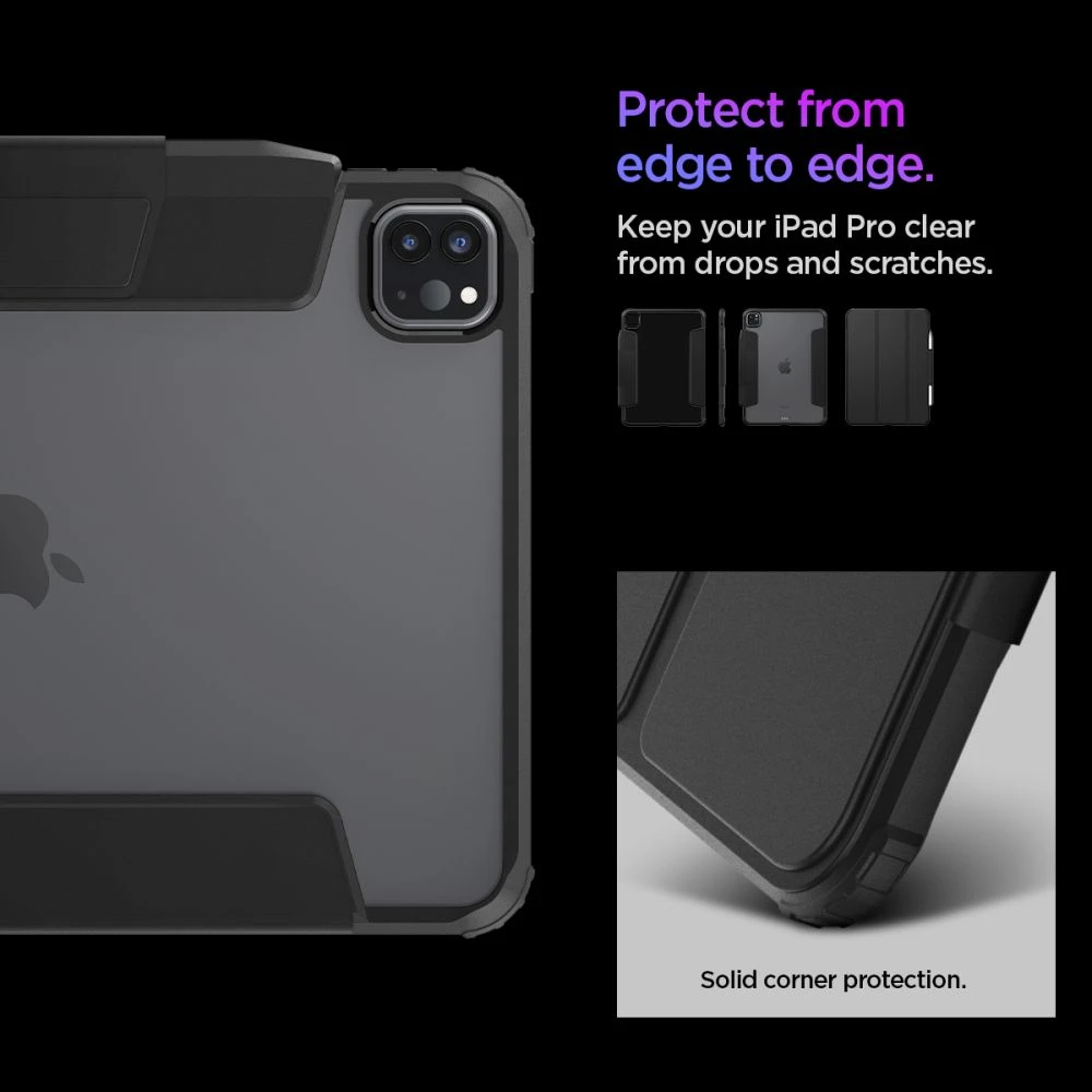 Spigen Ultra Hybrid Pro, juodos spalvos – Apple iPad Pro 11″ 2024
