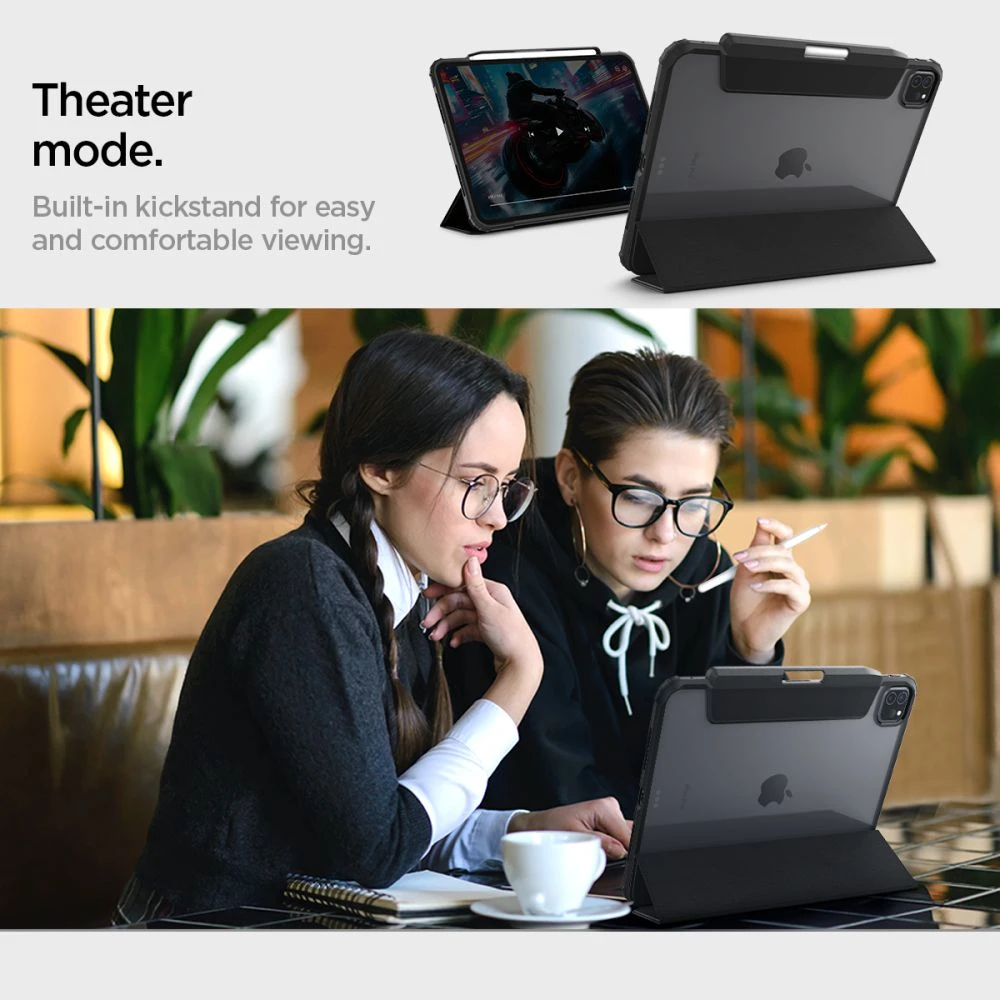 Spigen Ultra Hybrid Pro, juodos spalvos – Apple iPad Pro 11″ 2024