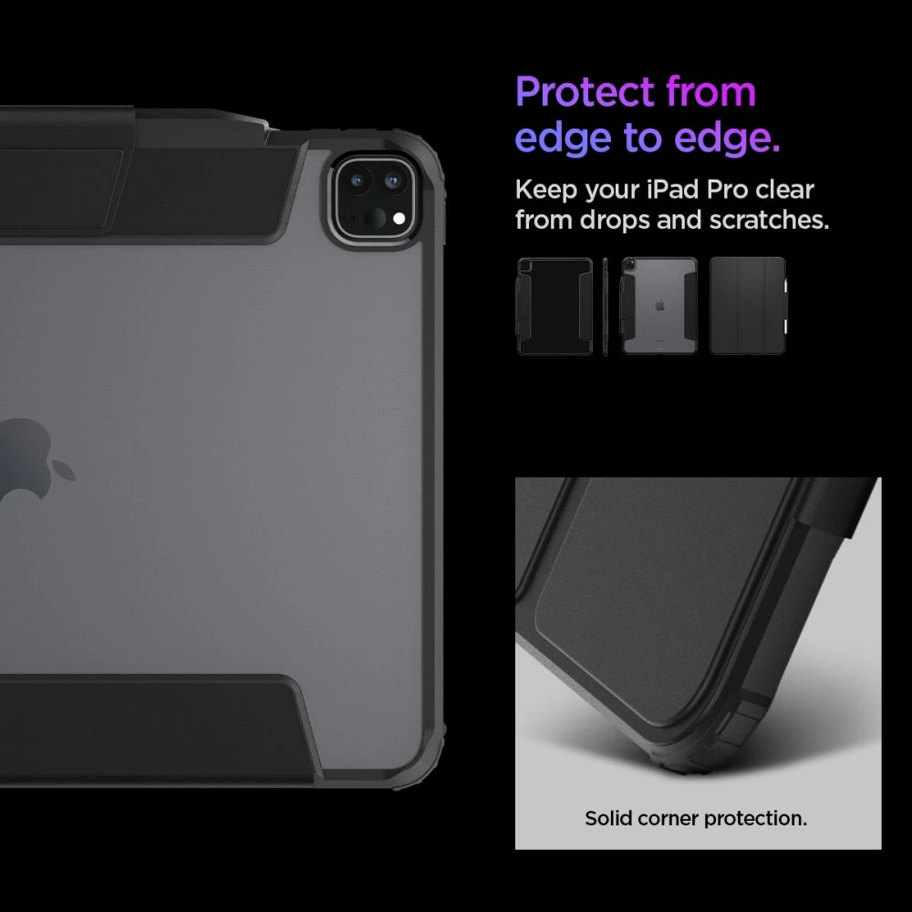 Spigen Ultra Hybrid Pro – dėklas skirtas Apple iPad Pro 13 M4 2024 Juodas