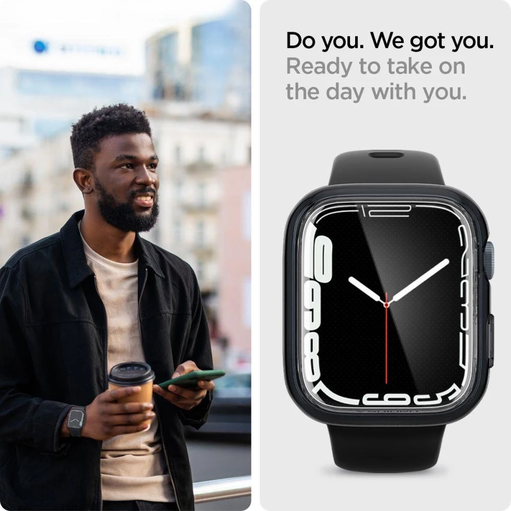 „Spigen Ultra Hybrid“ dėklas, skirtas „Apple Watch 7/8/9“ (45 mm) (kosminis krištolas)