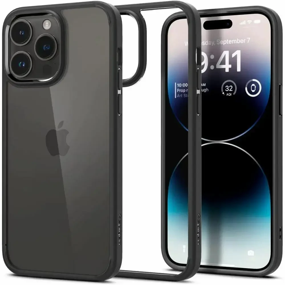 Spigen Ultra Hybrid Apple iPhone 16 Pro – dėklas telefonui juodos matinės spalvos