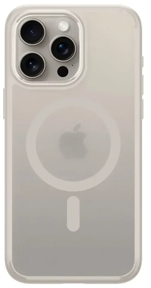 Spigen Ultra Hybrid (MagFit) dėklas skirtas Apple iPhone 15 Pro, spalva - Frost Natural Titanium