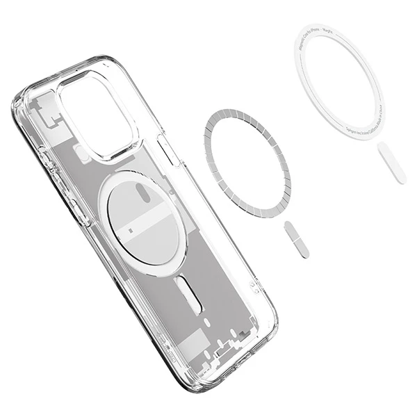 Spigen Ultra Hybrid Zero One (MagFit) dėklas skirtas Apple iPhone 15 Pro Max, spalva - Zero One White