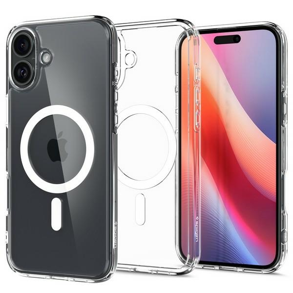 Dėklas Spigen Ultra Hybrid MagSafe, baltos spalvos – Apple iPhone 16 Plus
