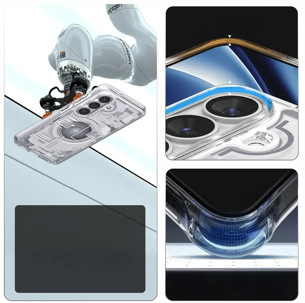 Spigen Ultra Hybrid Mag MagSafe dėklas Samsung Galaxy S26 ZERO ONE baltos spalvos