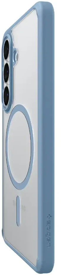 Spigen Ultra Hybrid Mag MagSafe dėklas skirtas Samsung Galaxy S26+ – skaidrus ir mėlynos spalvos