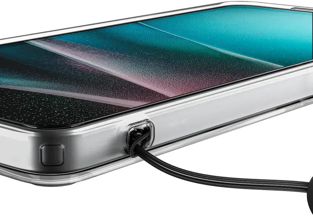 Spigen Ultra Hybrid Mag MagSafe dėklas skirtas Samsung Galaxy S26 Ultra Zero One – Clear and Baltas