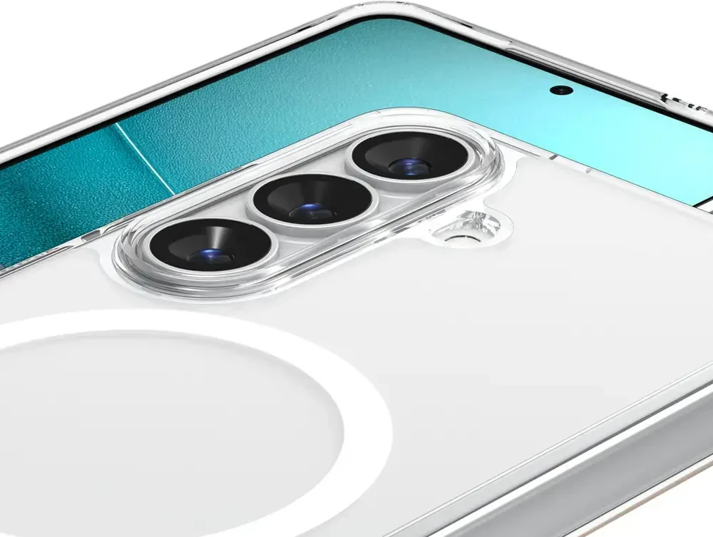 SPIGEN ULTRA HYBRID MAG dėklas, suderinamas su MagSafe, skirtas S26, skaidrus / baltas