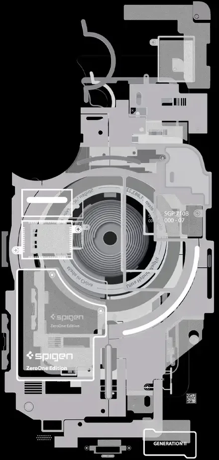 Spigen Ultra Hybrid Mag MagSafe dėklas skirtas Samsung Galaxy S26+ Zero One – skaidrus ir baltos spalvos