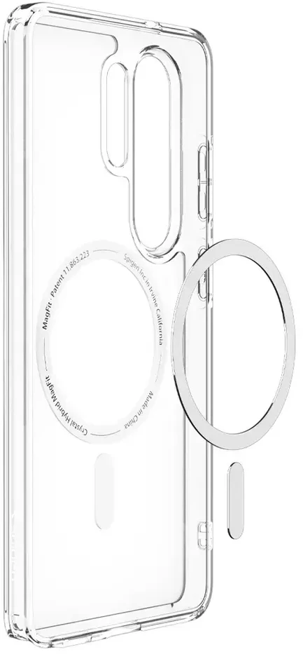 Spigen Ultra Hybrid Mag MagSafe dėklas skirtas Samsung Galaxy S26 Ultra – Clear and Baltas