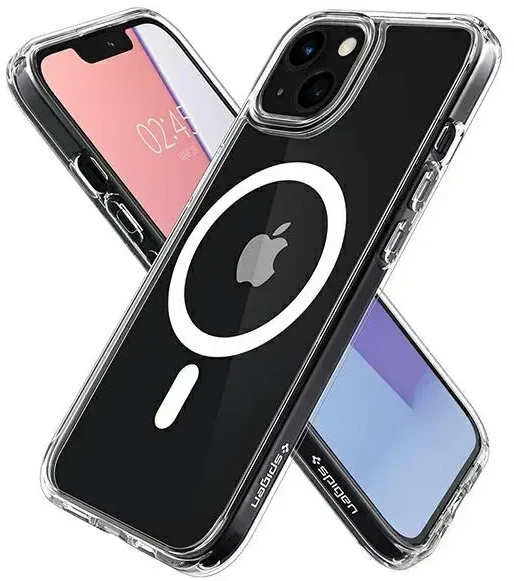 Spigen Ultra Hybrid (MagFit) dėklas skirtas Apple iPhone 13, spalva - Balta